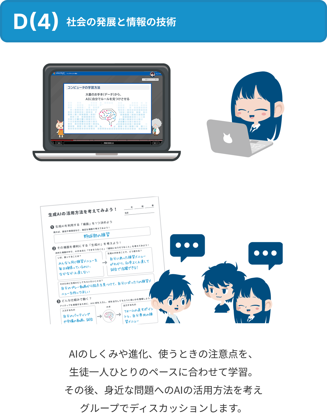 D(4) 社会の発展と情報の技術