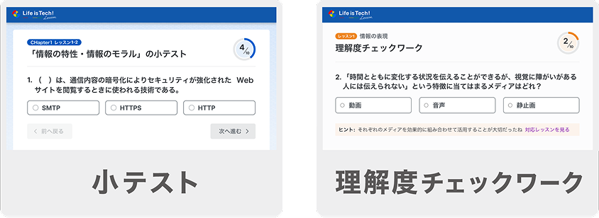 小テスト・理解度チェックワーク
