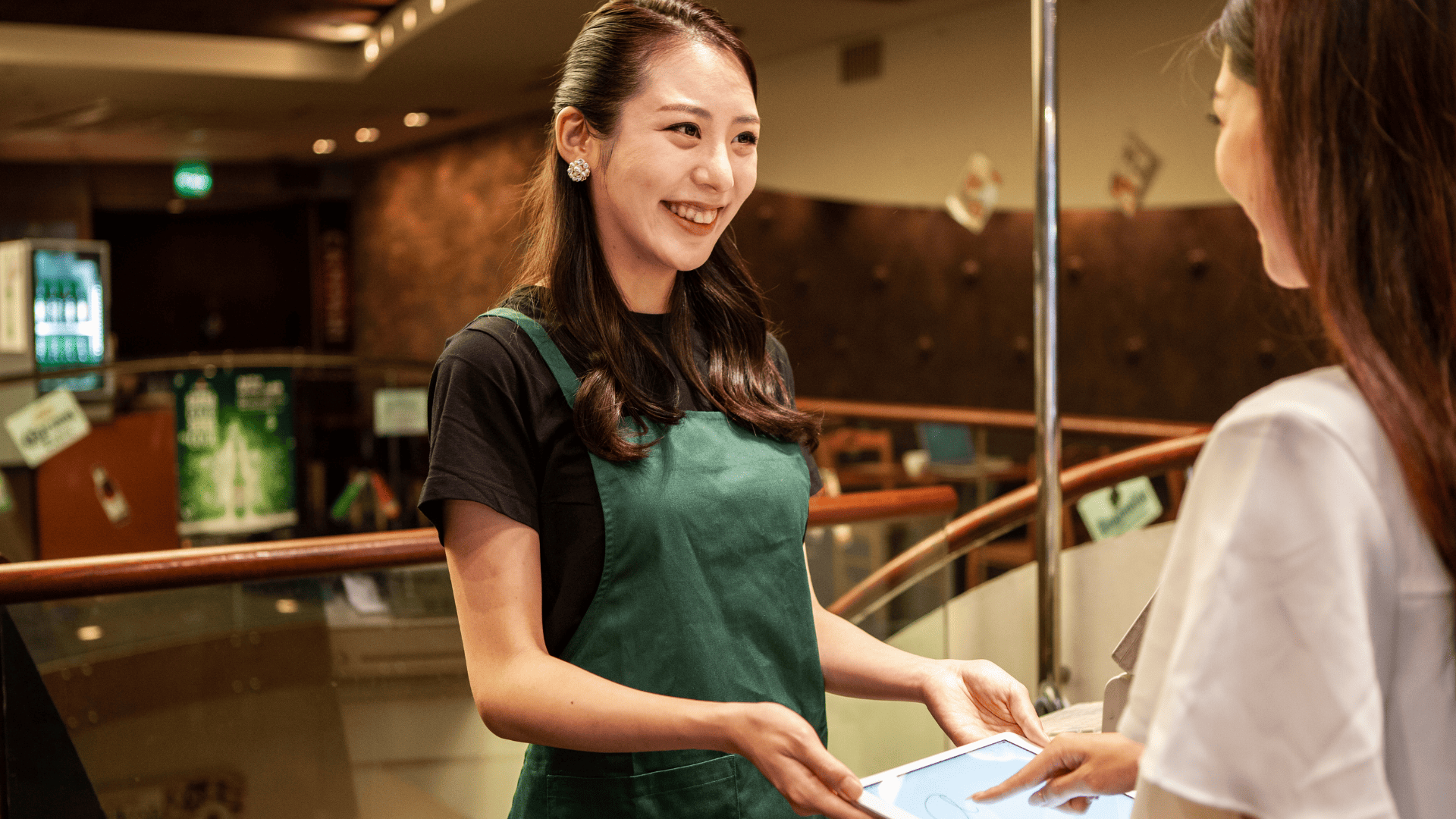 店員との会話